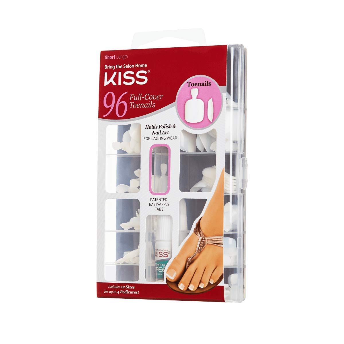 Foto 3 pulgar | Kit De Uñas De Los Pies Kiss 96, Funda Completa De Larga Duración Con Pegamento De 3 G - Venta Internacional.