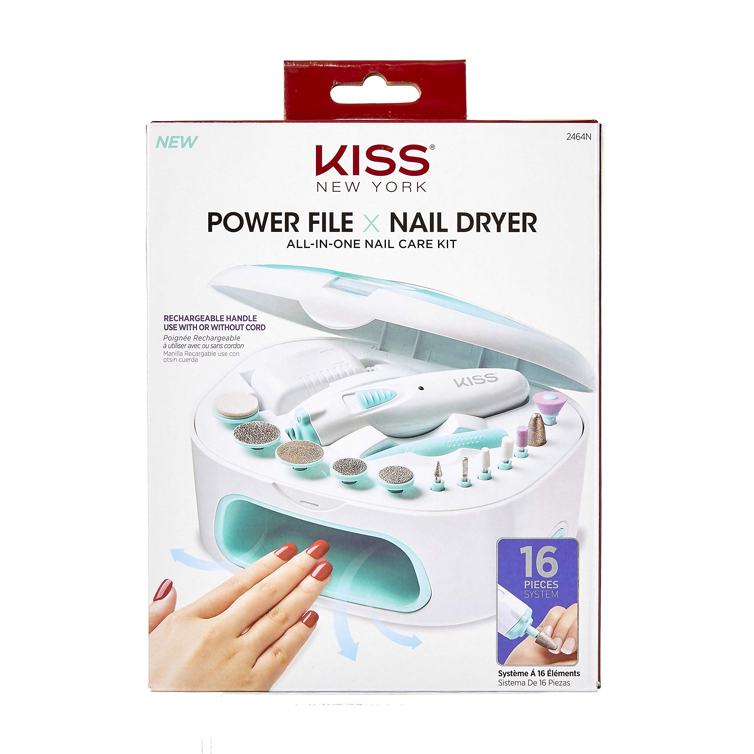 Foto 1 | Kit De Cuidado De Uñas Kiss Power File X Para Secador De Uñas, 16 Accesorios - Venta Internacional.