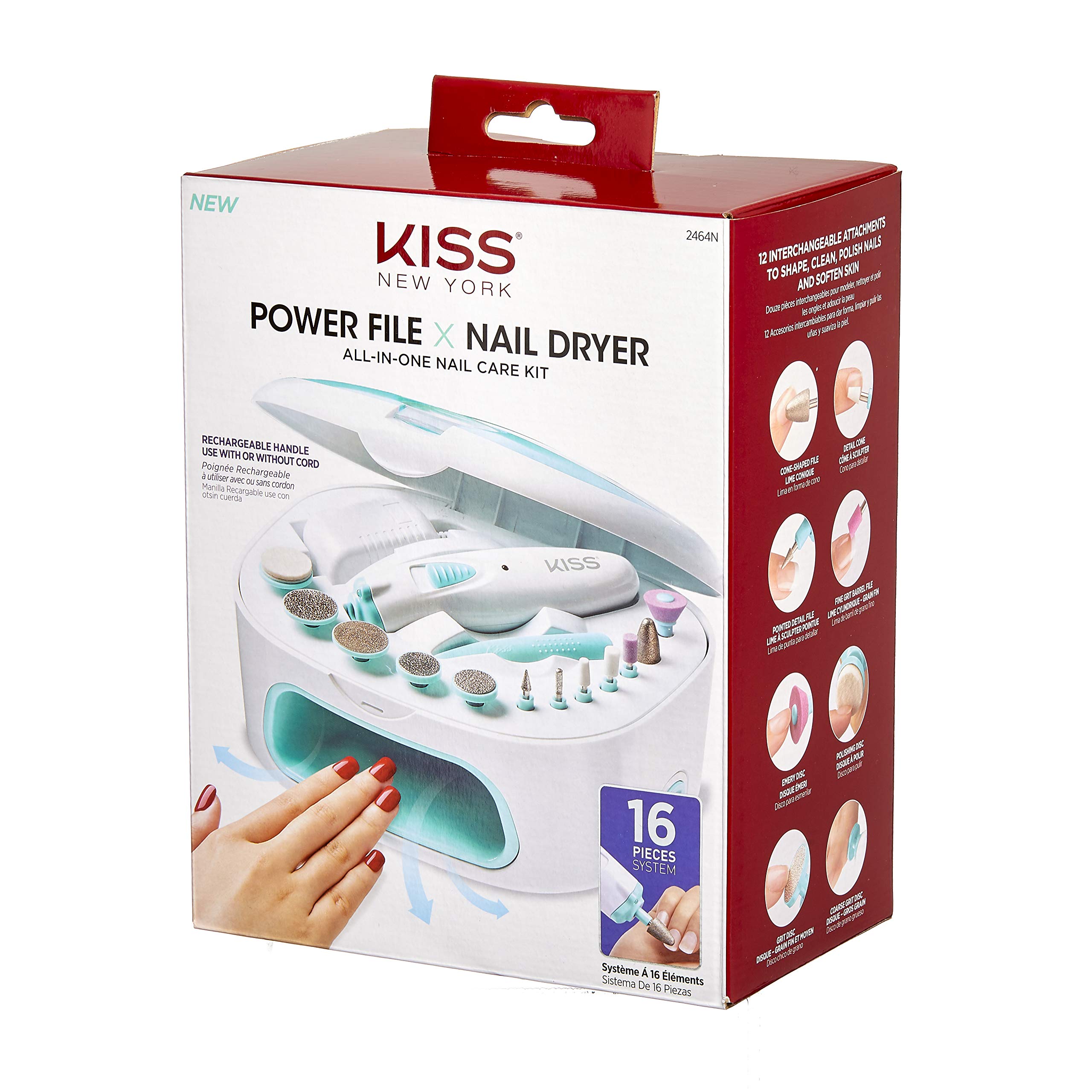 Foto 3 pulgar | Kit De Cuidado De Uñas Kiss Power File X Para Secador De Uñas, 16 Accesorios - Venta Internacional.