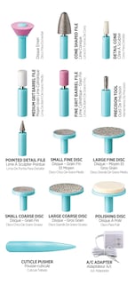 Foto 4 | Kit De Cuidado De Uñas Kiss Power File X Para Secador De Uñas, 16 Accesorios - Venta Internacional.