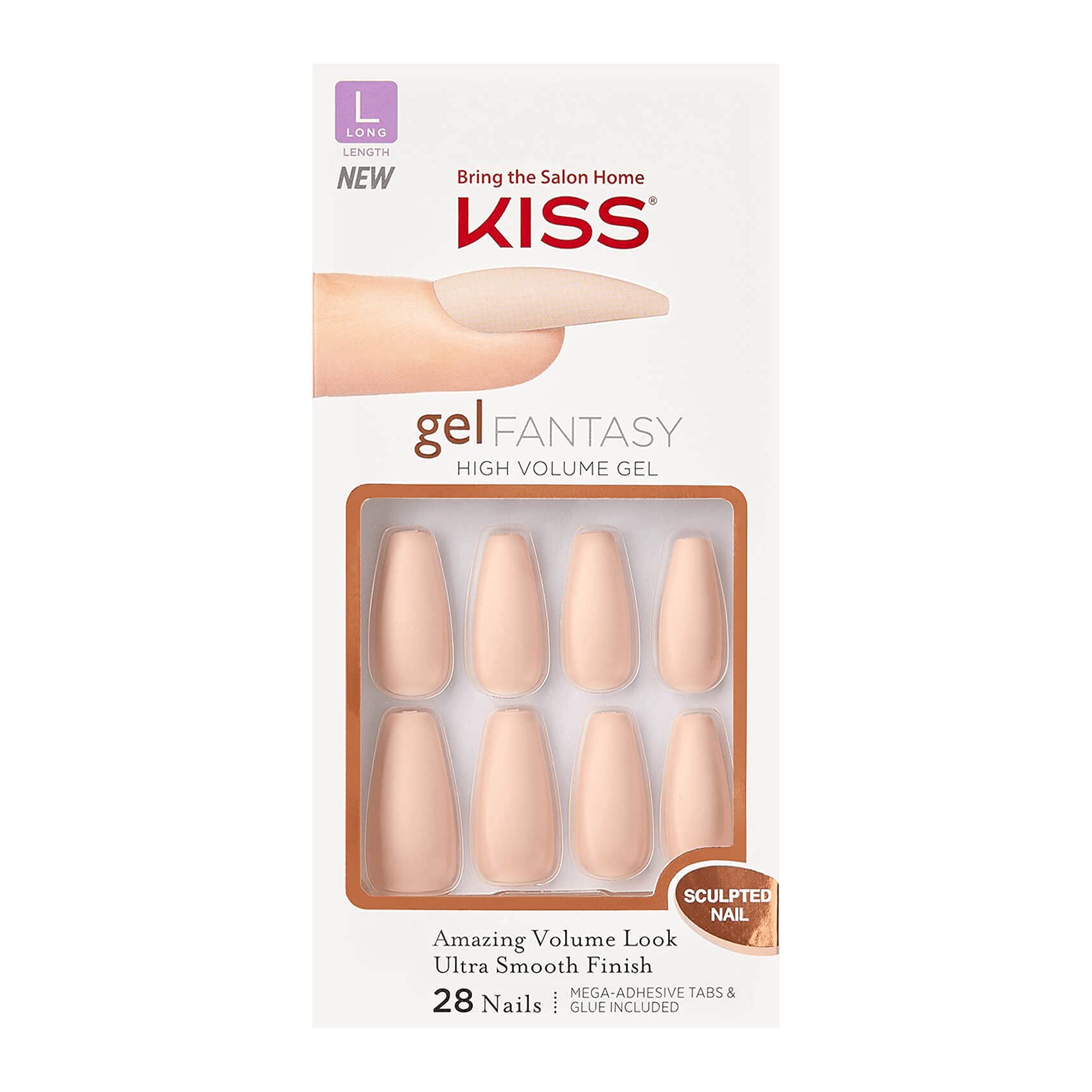 Foto 2 pulgar | Kit De Uñas Kiss Gel Fantasy, Uñas De Gel Esculpidas Listas Para Usar - Venta Internacional.