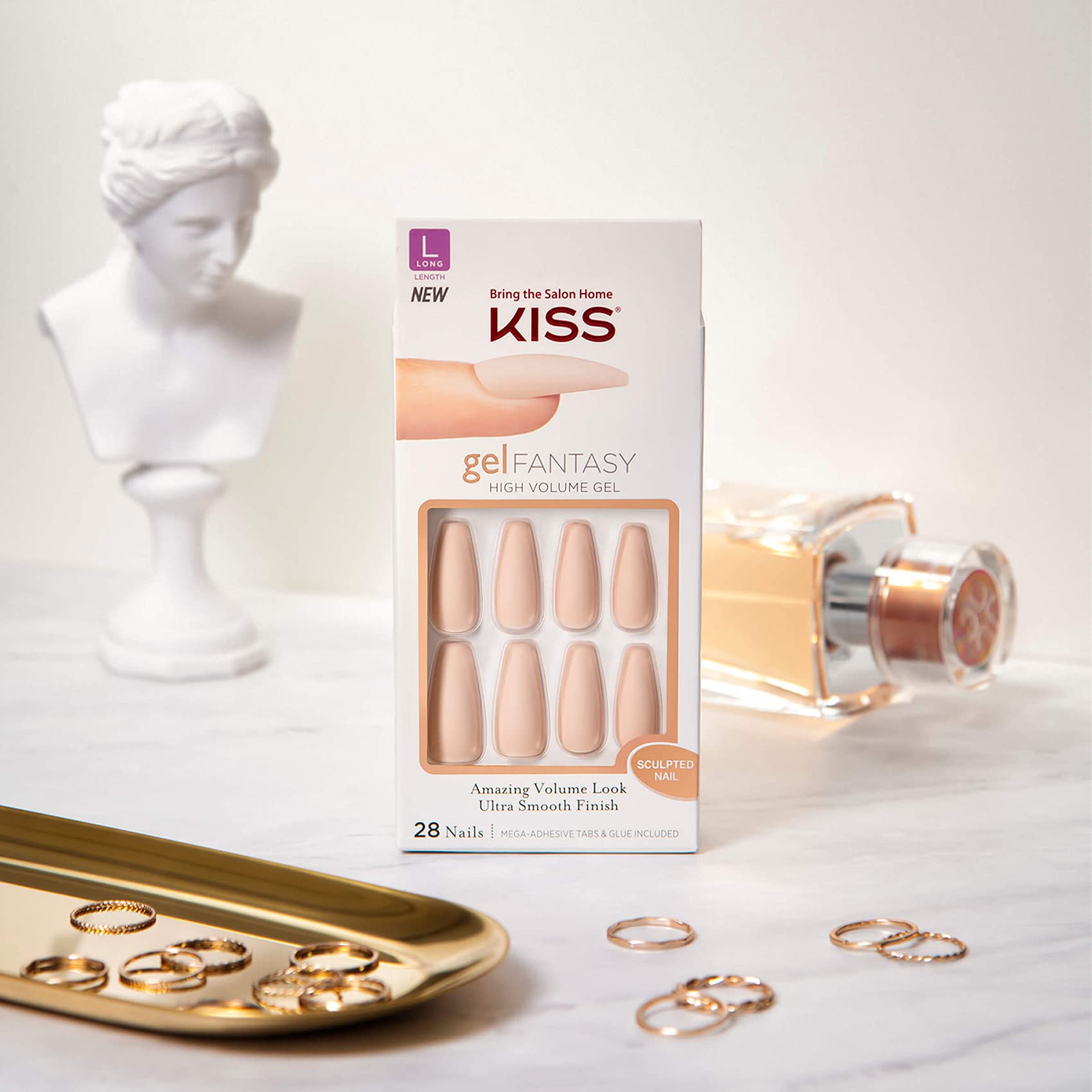 Foto 6 | Kit De Uñas Kiss Gel Fantasy, Uñas De Gel Esculpidas Listas Para Usar - Venta Internacional.