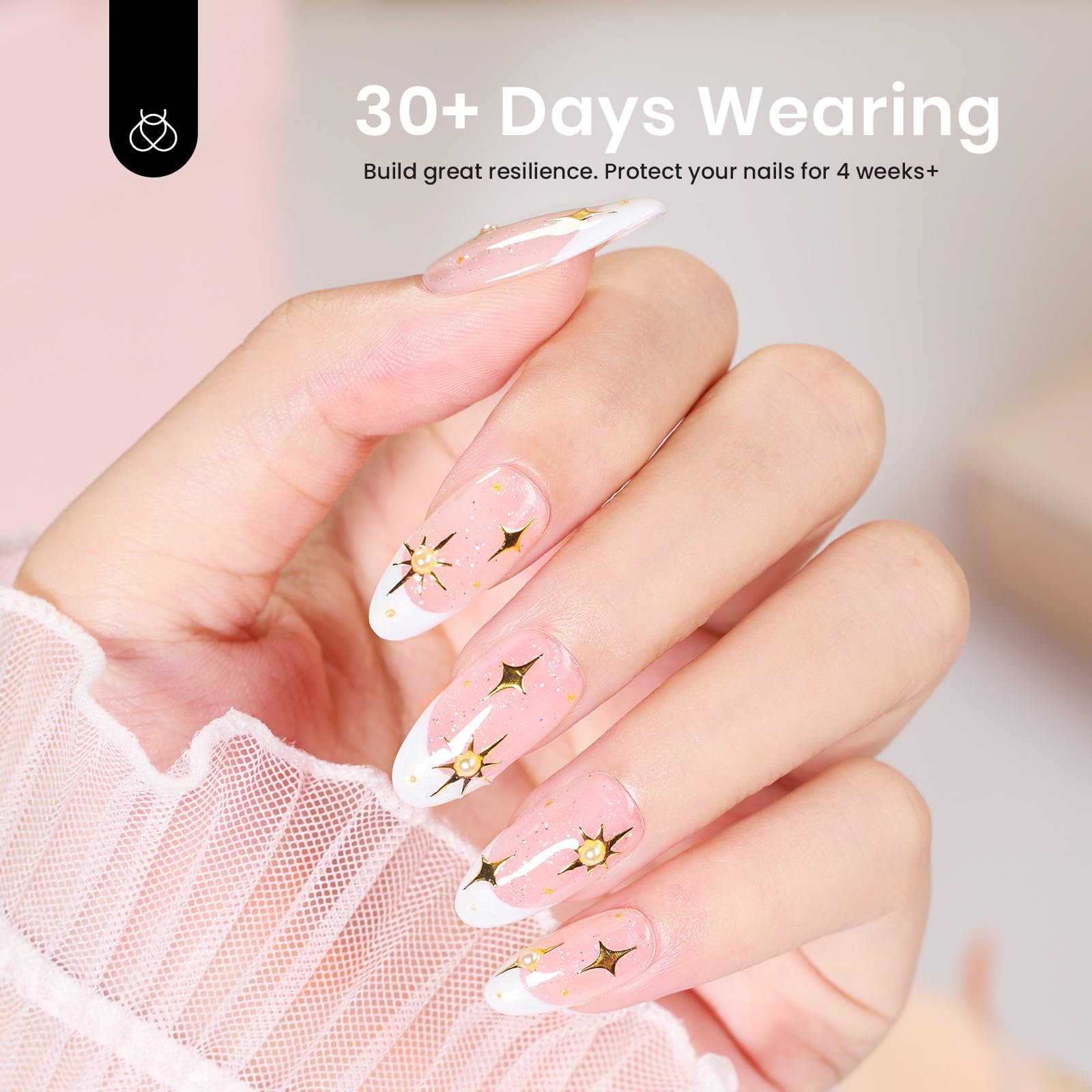 Foto 8 pulgar | Fortalecedor De Uñas Builder Gel Beetles 7 En 1 Con Purpurina Rosa Nude - Venta Internacional.