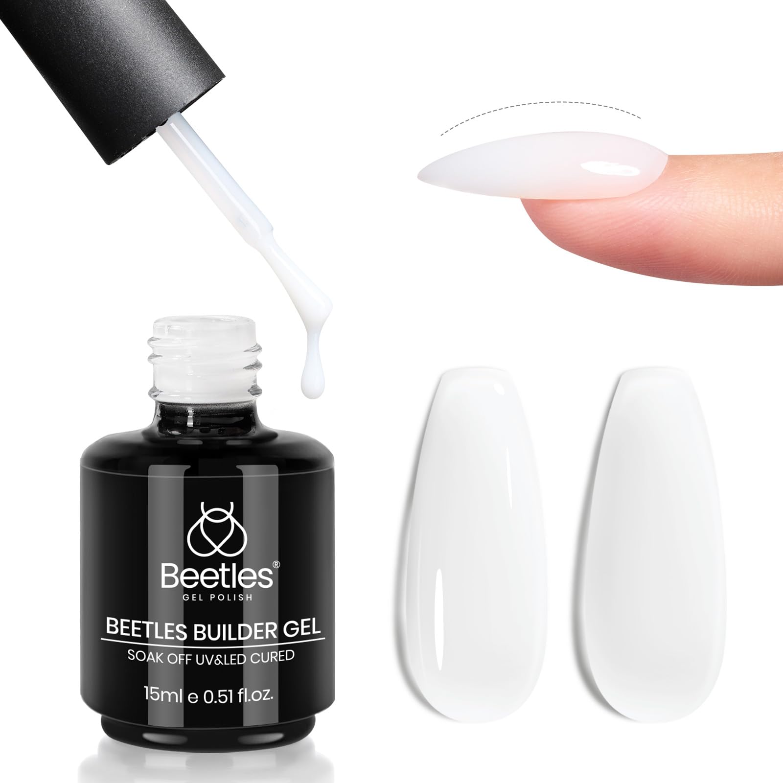 Foto 2 pulgar | Gel Constructor Para Uñas Beetles 7 En 1, Color Blanco Lechoso, 15 Ml - Venta Internacional.