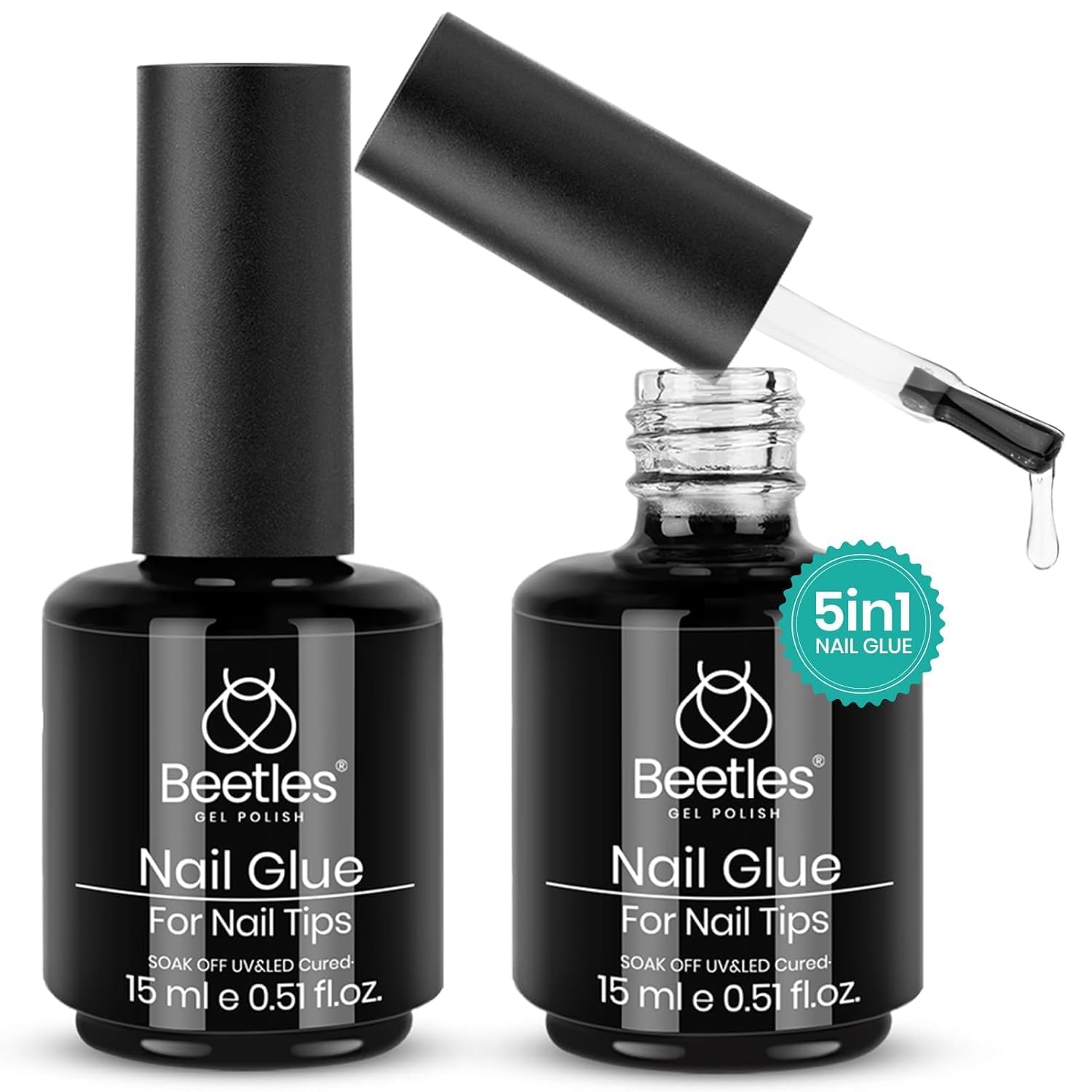 Foto 2 pulgar | Kit De Pegamento Para Uñas Y Base De Gel Beetles, Esmalte En Gel 5 En 1, 30 Ml - Venta Internacional.
