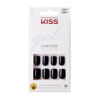 Foto 1 | Gel Fantasy «aim High» Kiss De Press On Nails, Color Negro, Con Forma De Cuclilla Corta - Venta Internacional.