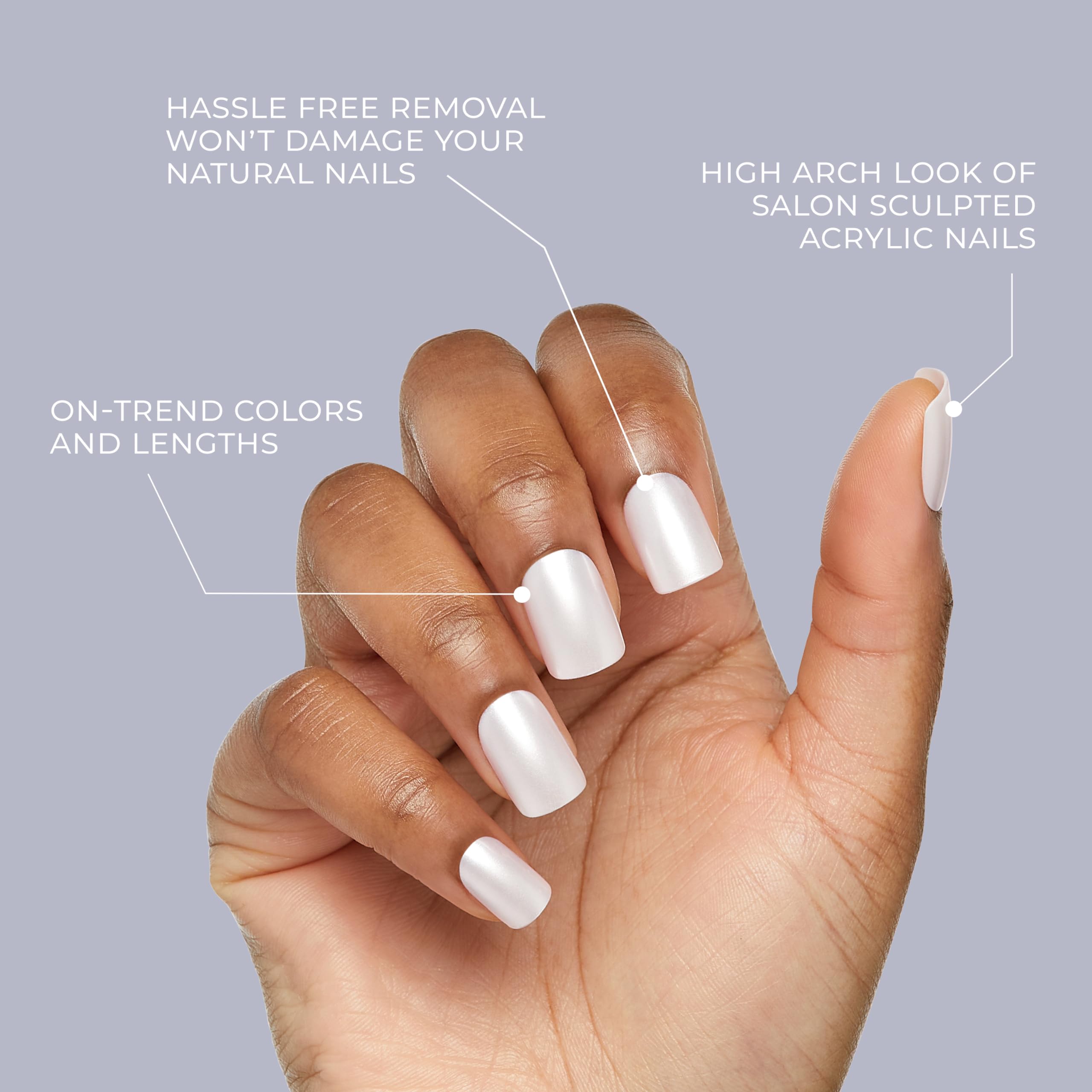 Foto 4 | Gel Fantasy «aim High» Kiss De Press On Nails, Color Negro, Con Forma De Cuclilla Corta - Venta Internacional.