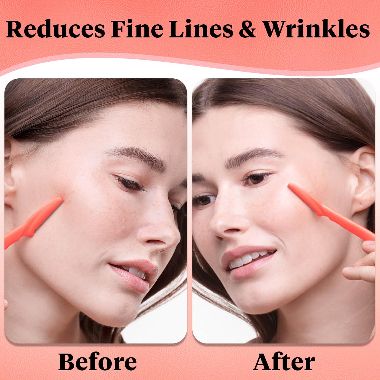 Foto 6 | Juego De 6 Navajas Dermaplaning Tool Kitsch Dermaplane, Color Coral - Venta Internacional.