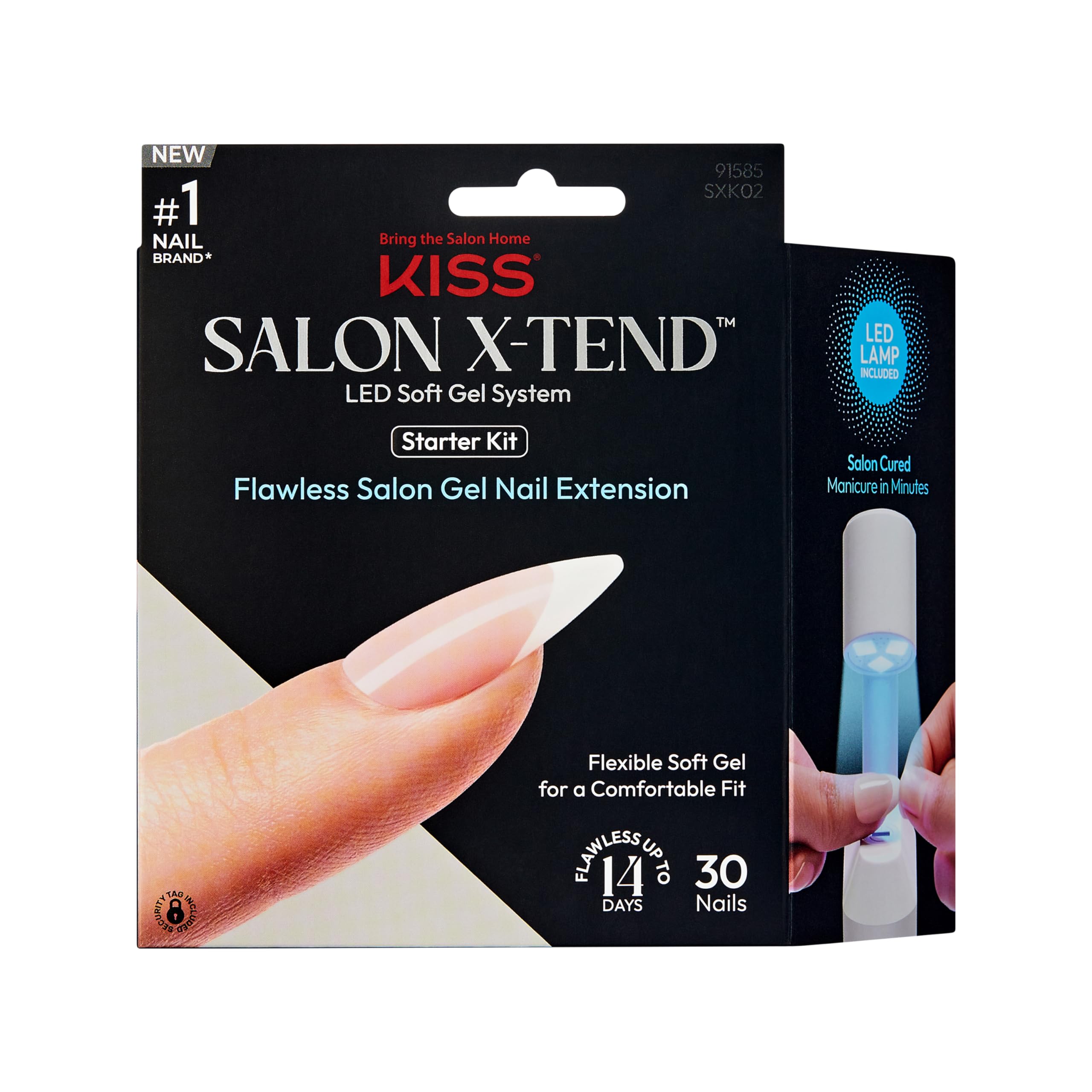 Foto 2 pulgar | Press-on Nails Kiss Salon X-tend Pure' De Color Blanco Claro Con Kit - Venta Internacional.