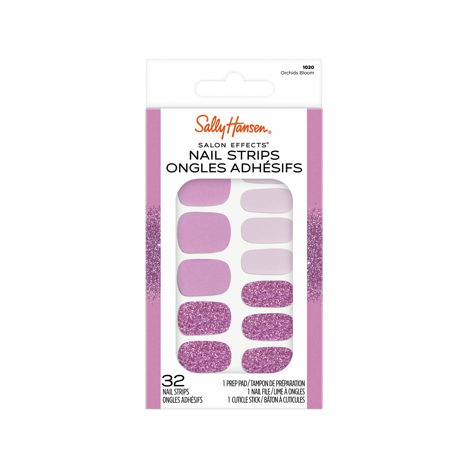 Foto 2 pulgar | Tiras De Uñas Sally Hansen Salon Effects Orchids Bloom - Venta Internacional.