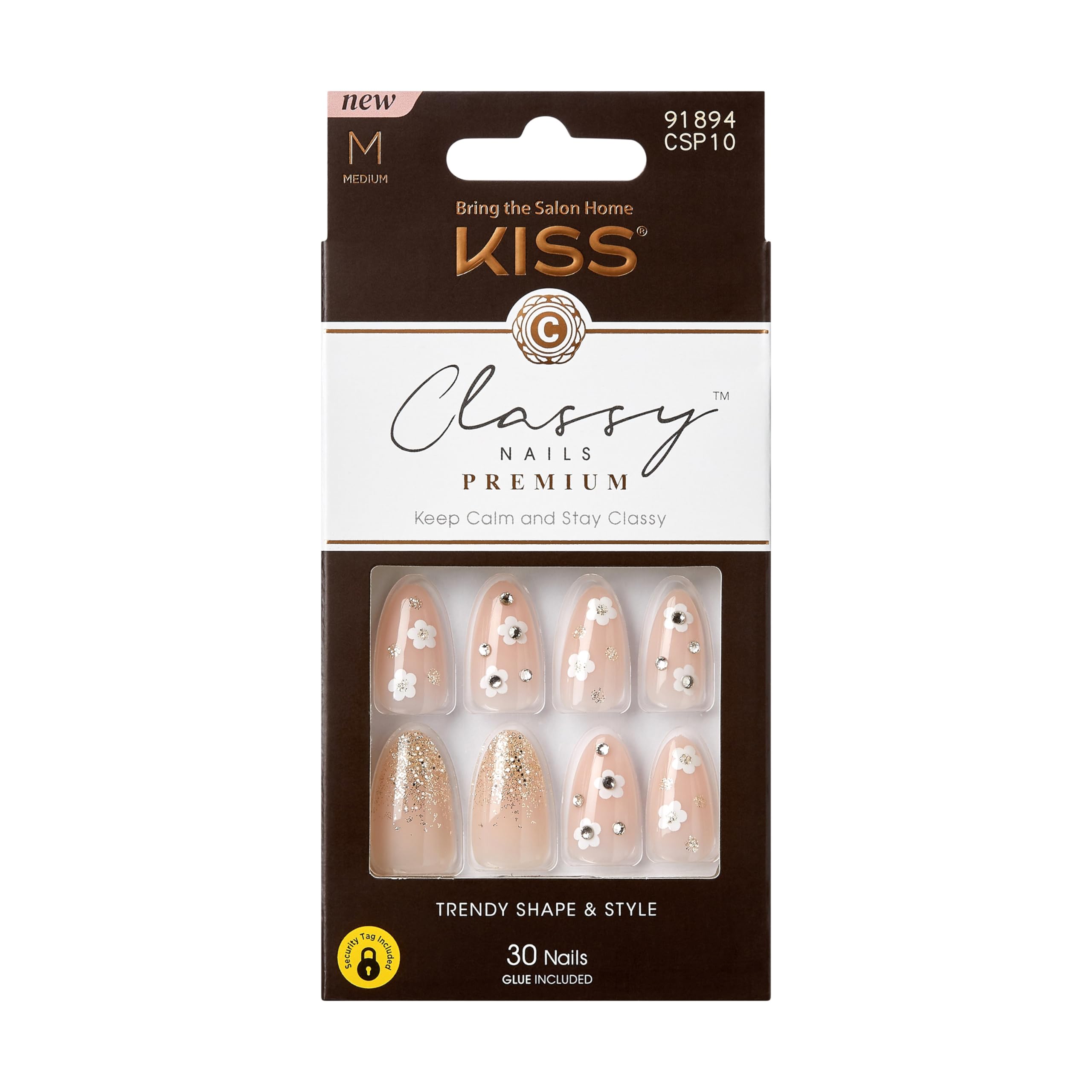 Foto 6 | Press-on Nails Kiss Classy Nails Premium «gleamin» White - Venta Internacional.