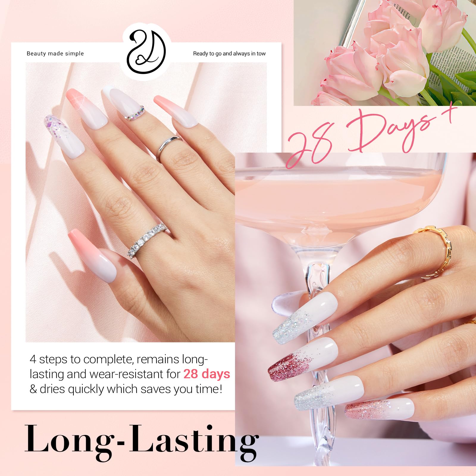 Foto 4 pulgar | Kit De Uñas Azurebeauty Dip Powder Con Taladro Eléctrico Para Uñas, 24 Colores - Venta Internacional.