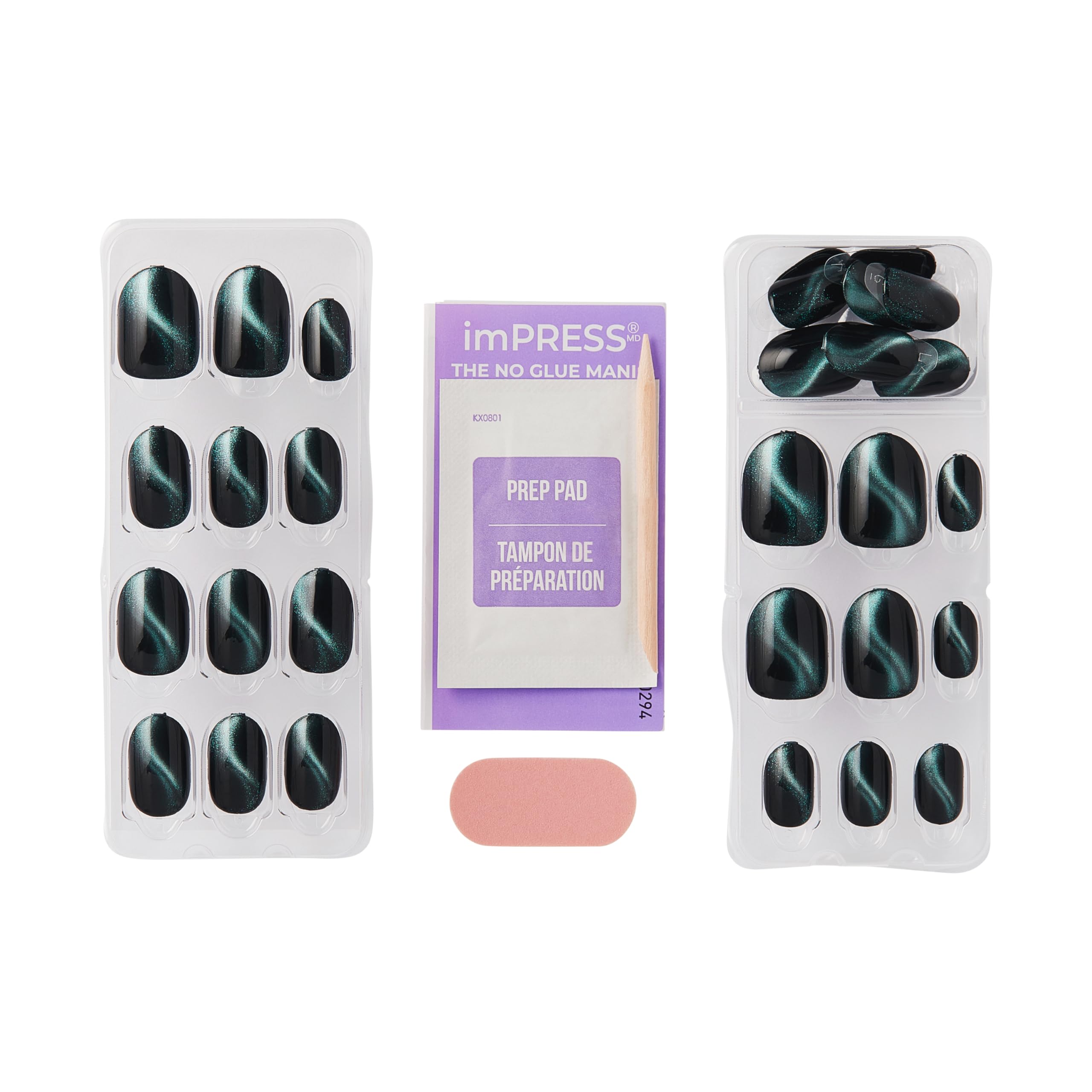 Foto 8 pulgar | Press On Nails Impress Wicked X Land Of Oz Green Short Oval - Venta Internacional.