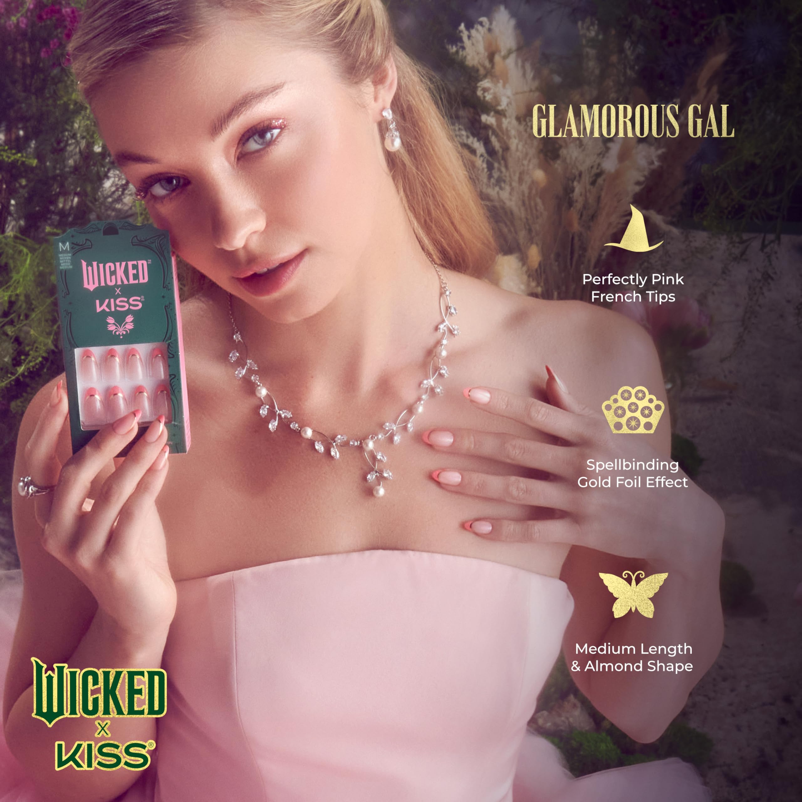 Foto 4 pulgar | Presiona Las Uñas Kiss Wicked X Kiss «glamorous Gal» Pink - Venta Internacional.