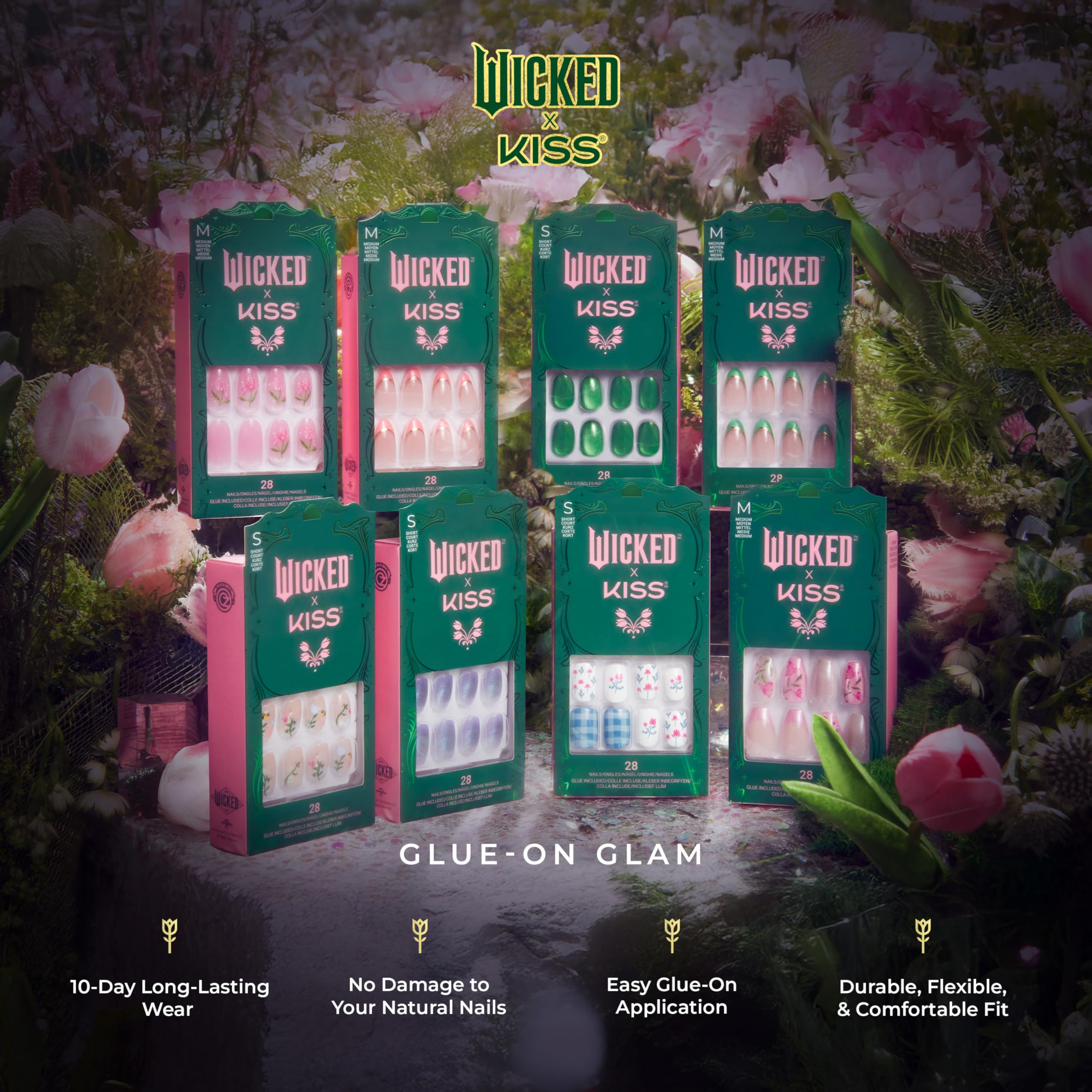 Foto 5 pulgar | Presiona Las Uñas Kiss Wicked X Kiss «glamorous Gal» Pink - Venta Internacional.
