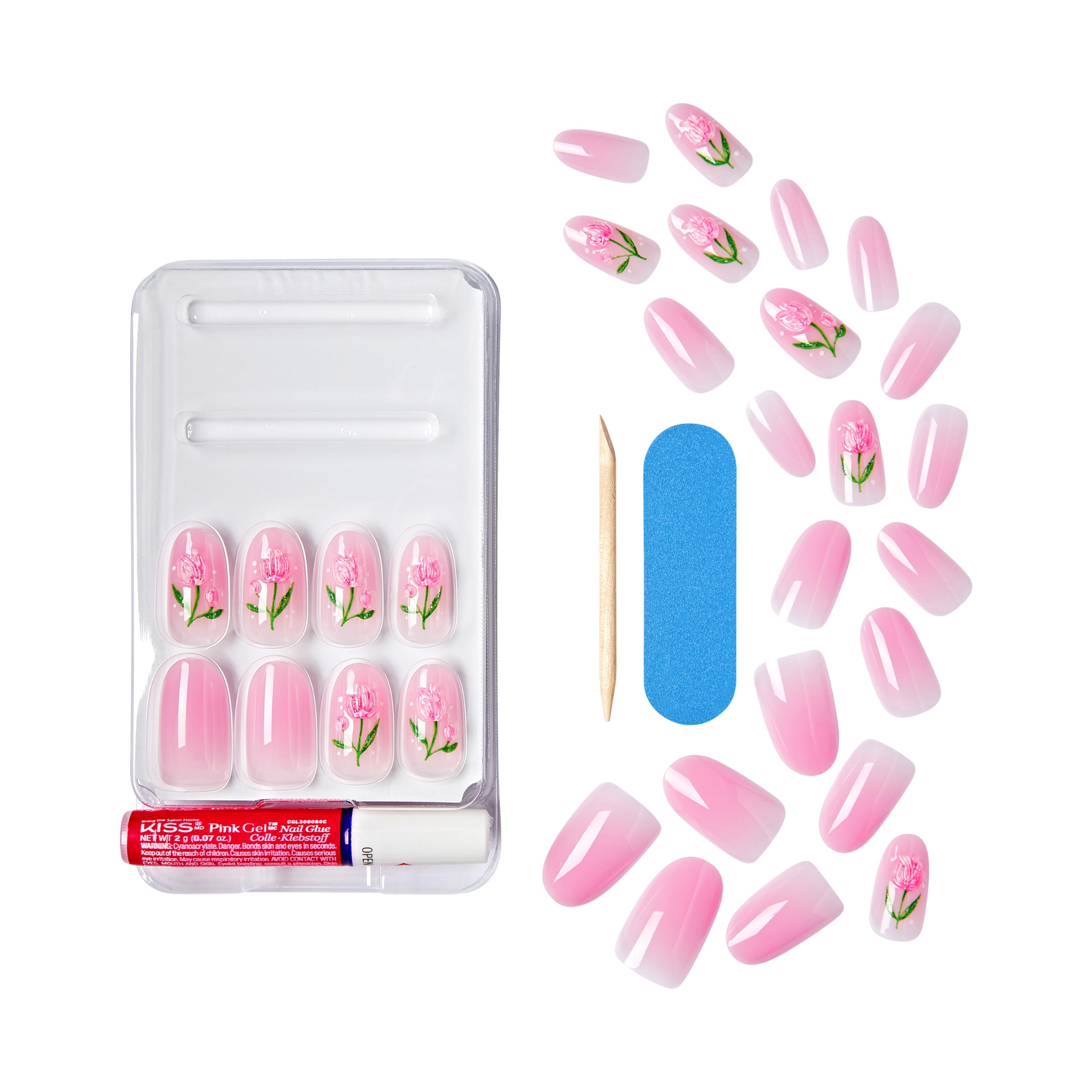 Foto 8 pulgar | Presiona Las Uñas Kiss Wicked X Kiss 'bloom In Land' Pink - Venta Internacional.