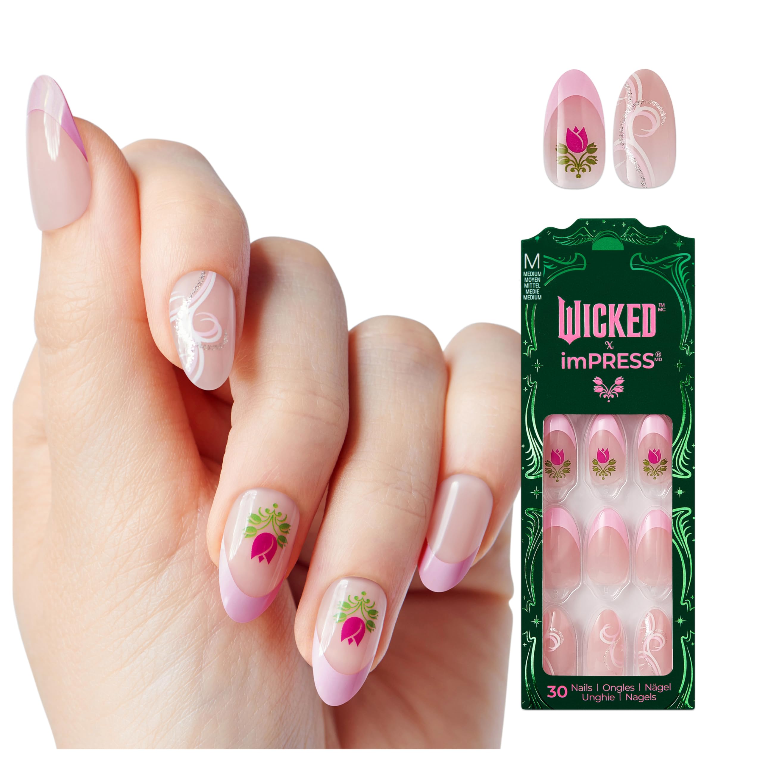Foto 2 pulgar | Press On Nails Impress Wicked X 'tulip Harvest' Pink Almond - Venta Internacional.