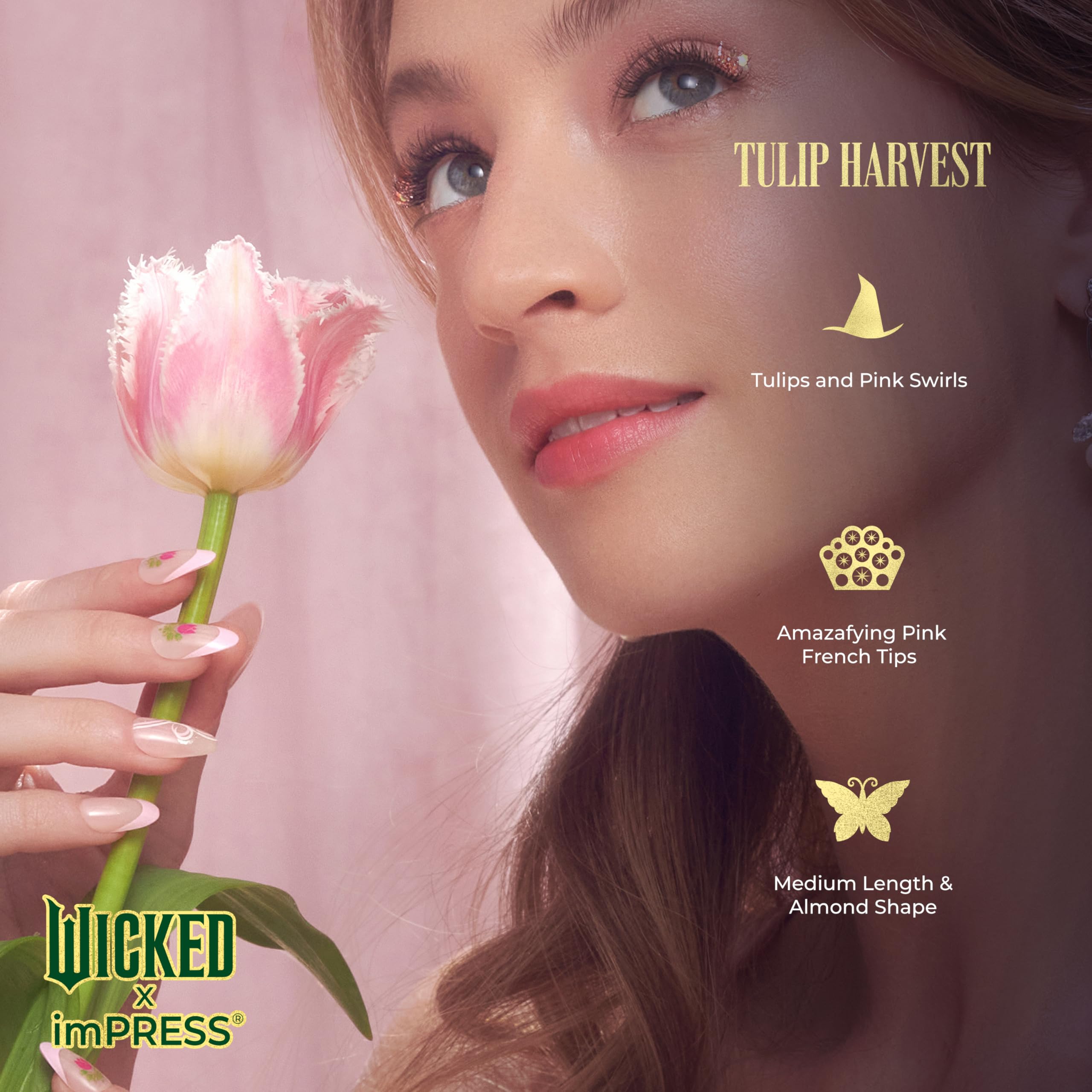 Foto 4 pulgar | Press On Nails Impress Wicked X 'tulip Harvest' Pink Almond - Venta Internacional.