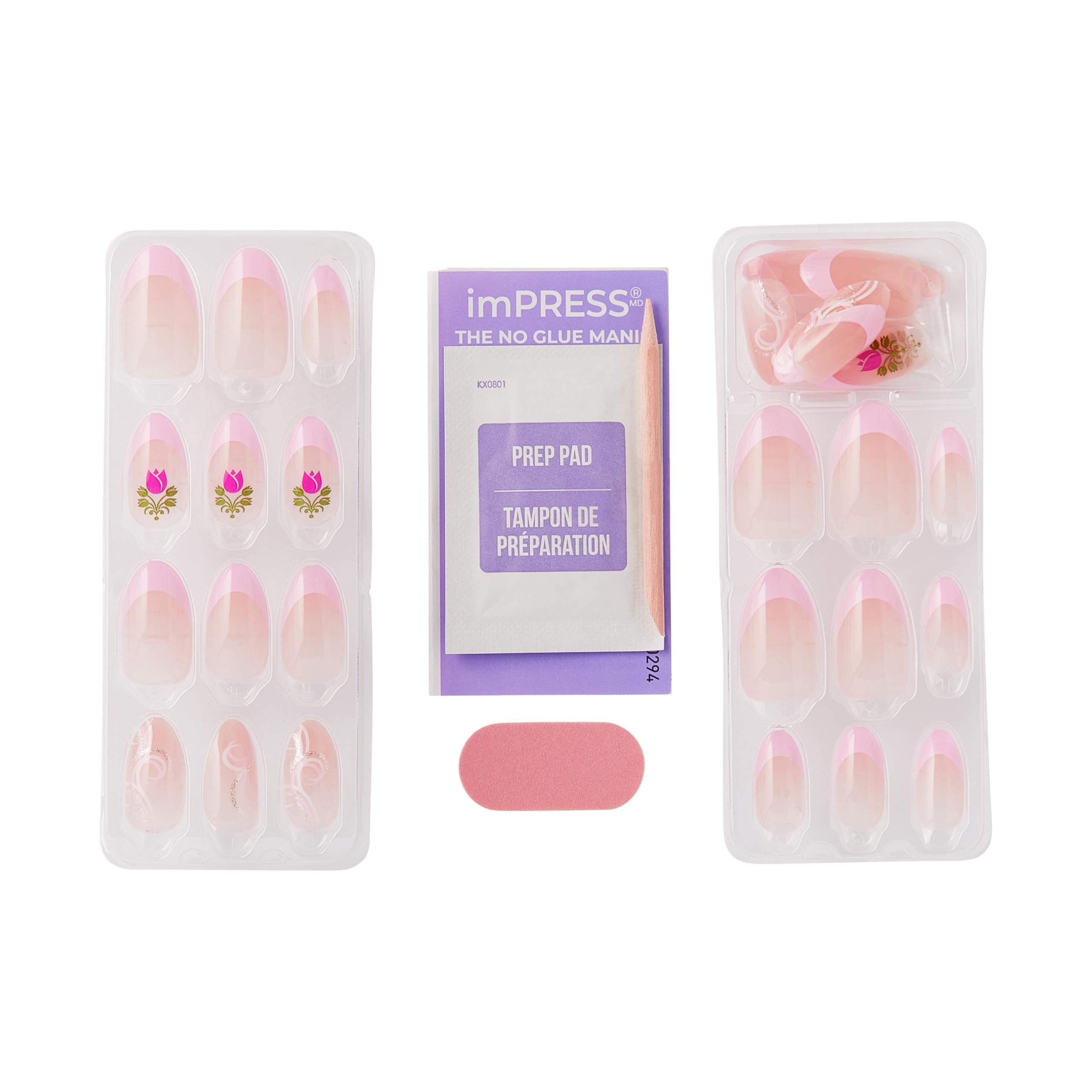 Foto 7 | Press On Nails Impress Wicked X 'tulip Harvest' Pink Almond - Venta Internacional.