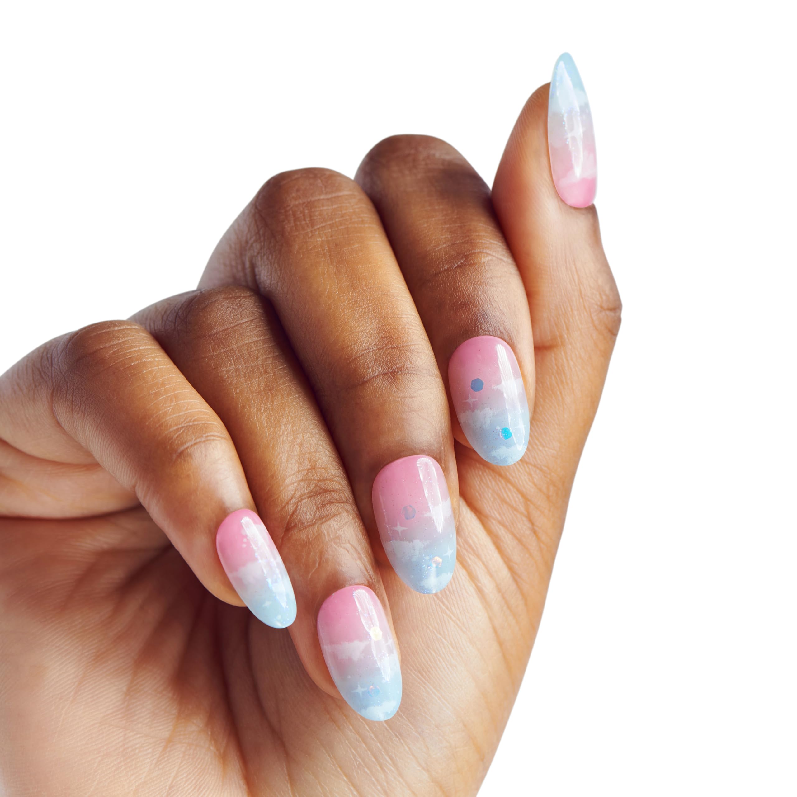 Foto 7 pulgar | Press On Nails Impress Wicked X 'destined To' Rosa/azul Cielo - Venta Internacional.