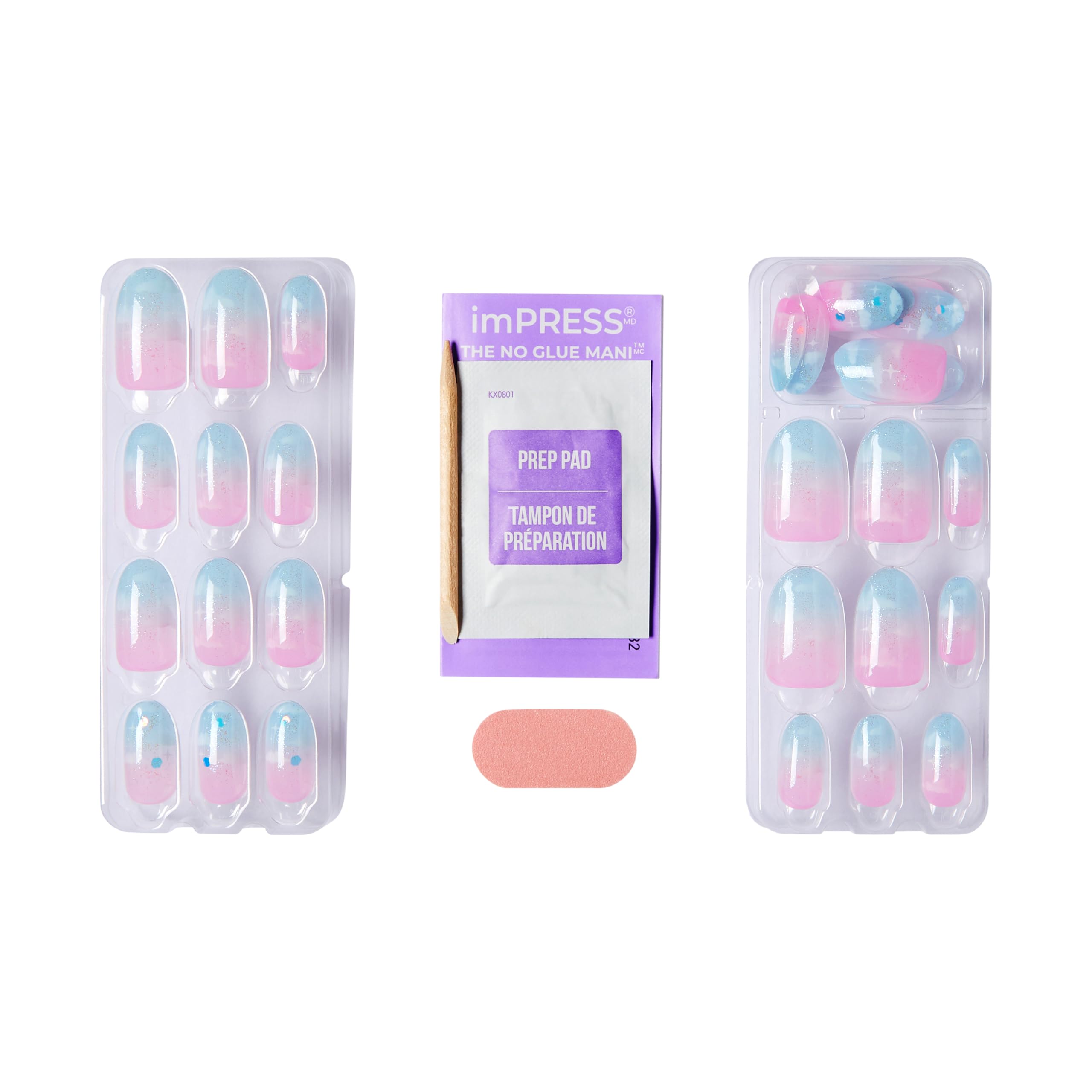 Foto 8 pulgar | Press On Nails Impress Wicked X 'destined To' Rosa/azul Cielo - Venta Internacional.