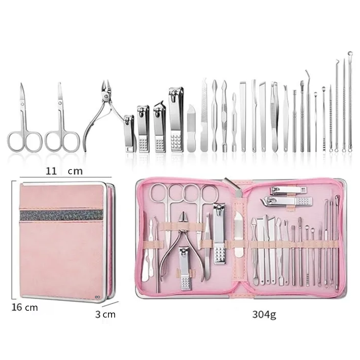 Foto 3 | Kit De Manicura 26 En 1 Set Acero Inoxidable Eo Safe Imports Esi-19829 Rosa