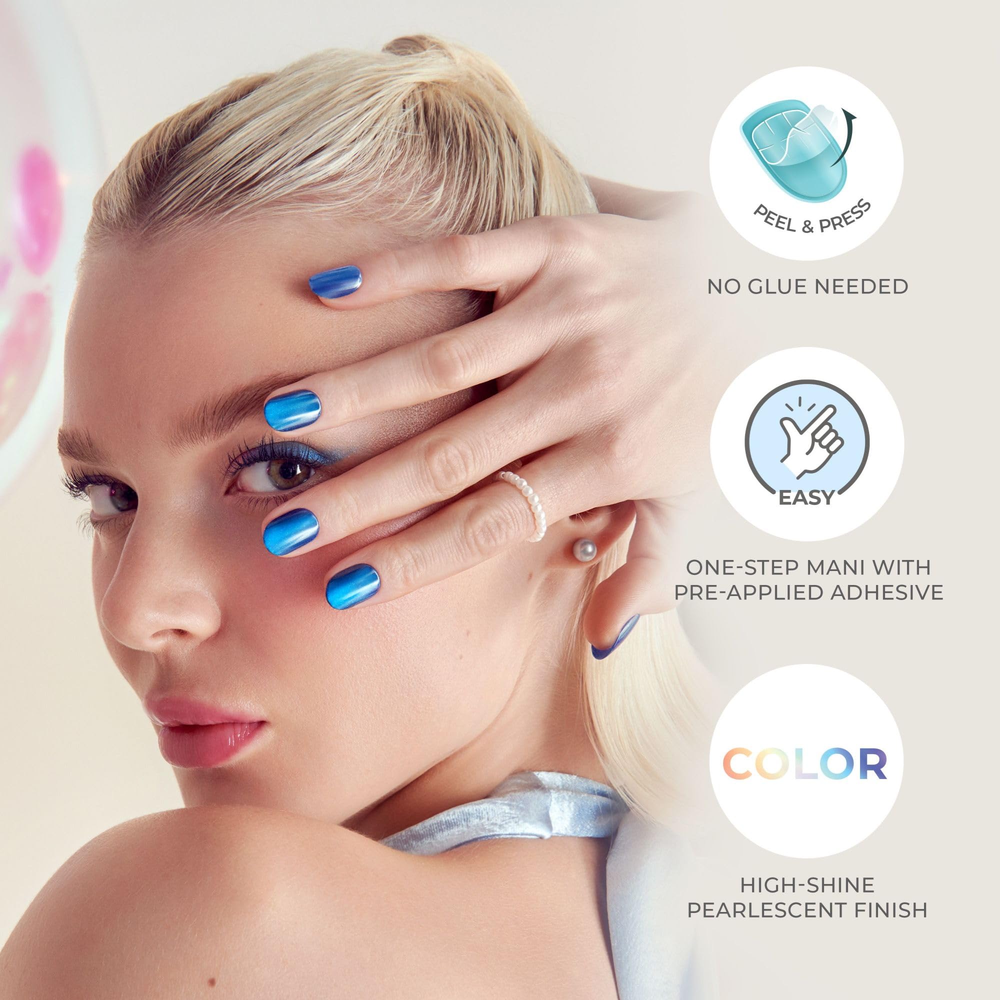 Foto 4 pulgar | Presiona Uñas Impress Kiss Colorfx 'starry' Rosa Claro - Venta Internacional.