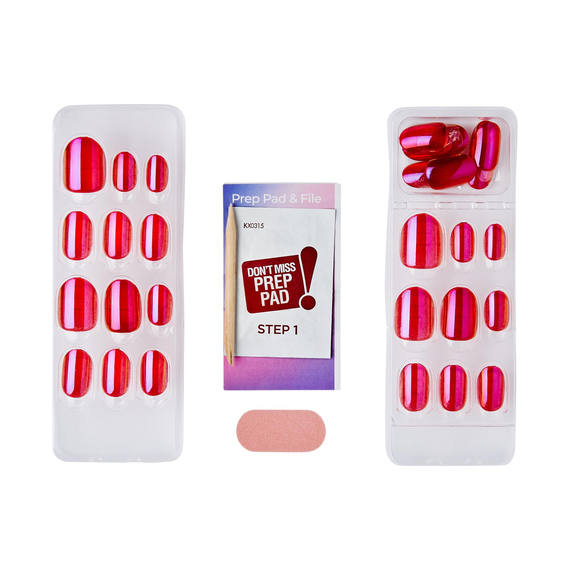 Foto 8 pulgar | Presiona Uñas Impress Kiss Colorfx 'floating' Solid Red - Venta Internacional.