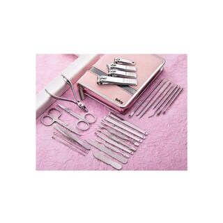 Foto 3 | Kit De Manicura 26 En 1 Set Cortauñas De Acero Inoxidable Rosa