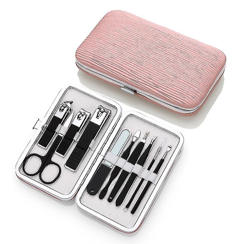 Foto 1 | Juego De Herramientas Para Uñas Huoguo  Acero Inoxidable  10 Piezas  Con Estuche - Venta Internacional.