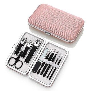 Foto 1 | Juego De Herramientas Para Uñas Huoguo Acero Inoxidable 10 Piezas Con Estuche - Venta Internacional.