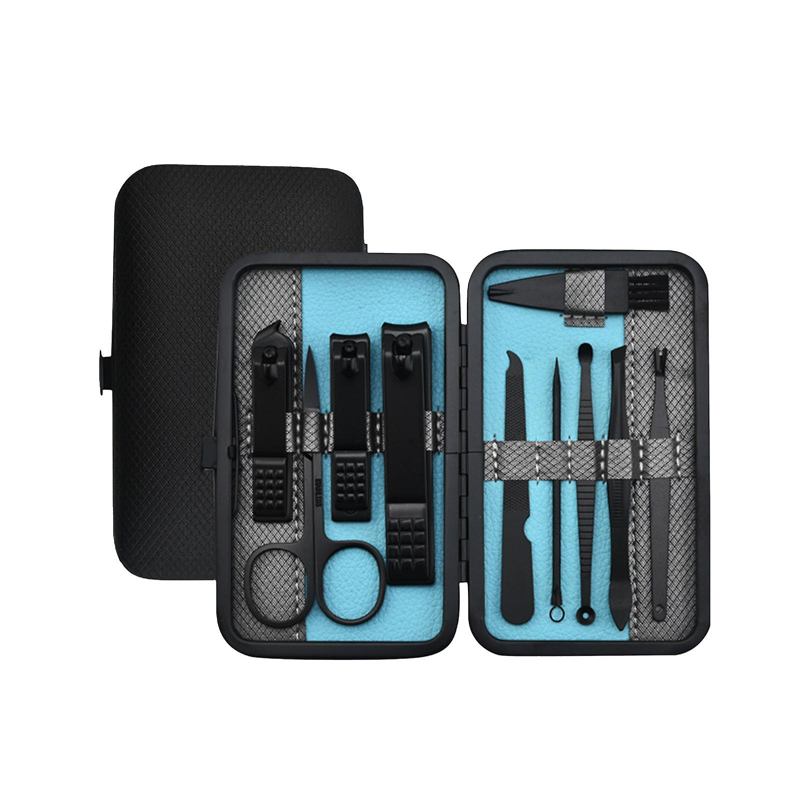 Foto 1 | Kit De Decoración De Uñas Huoguo 10 En 1 De Acero Inoxidable Con Funda De Piel - Venta Internacional.