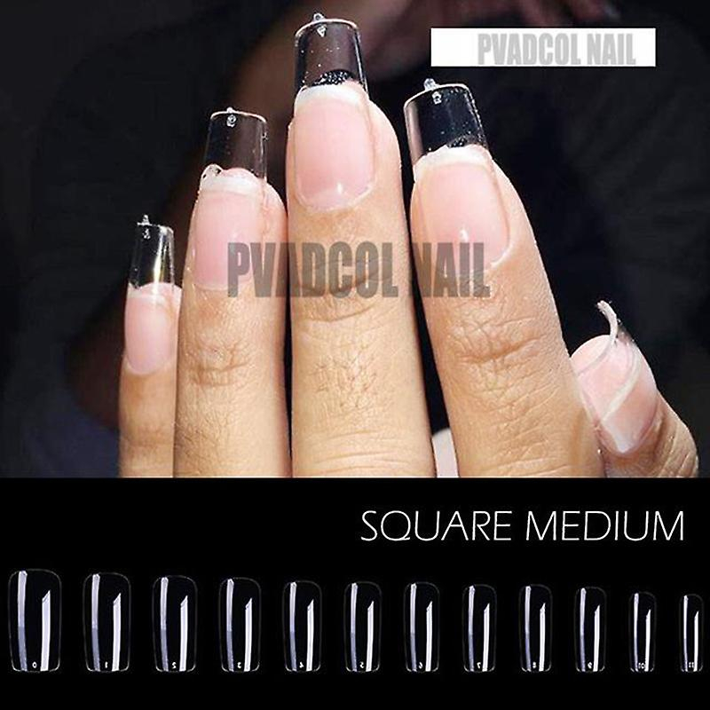 Puntas De Uñas Postizas Huoguo  Tacón De Aguja Transparente Esculpido Con Cobertura Completa - Venta Internacional.