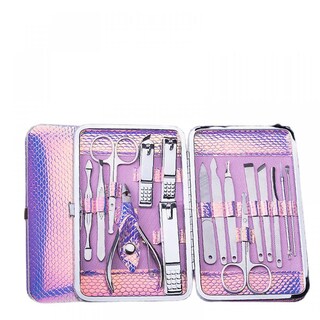 Foto 1 | Juego De Cortaúñas Huoguo 16 Piezas De Acero Inoxidable Con Estuche - Venta Internacional.