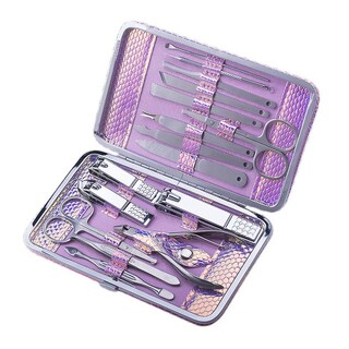 Foto 3 | Juego De Cortaúñas Huoguo 16 Piezas De Acero Inoxidable Con Estuche - Venta Internacional.