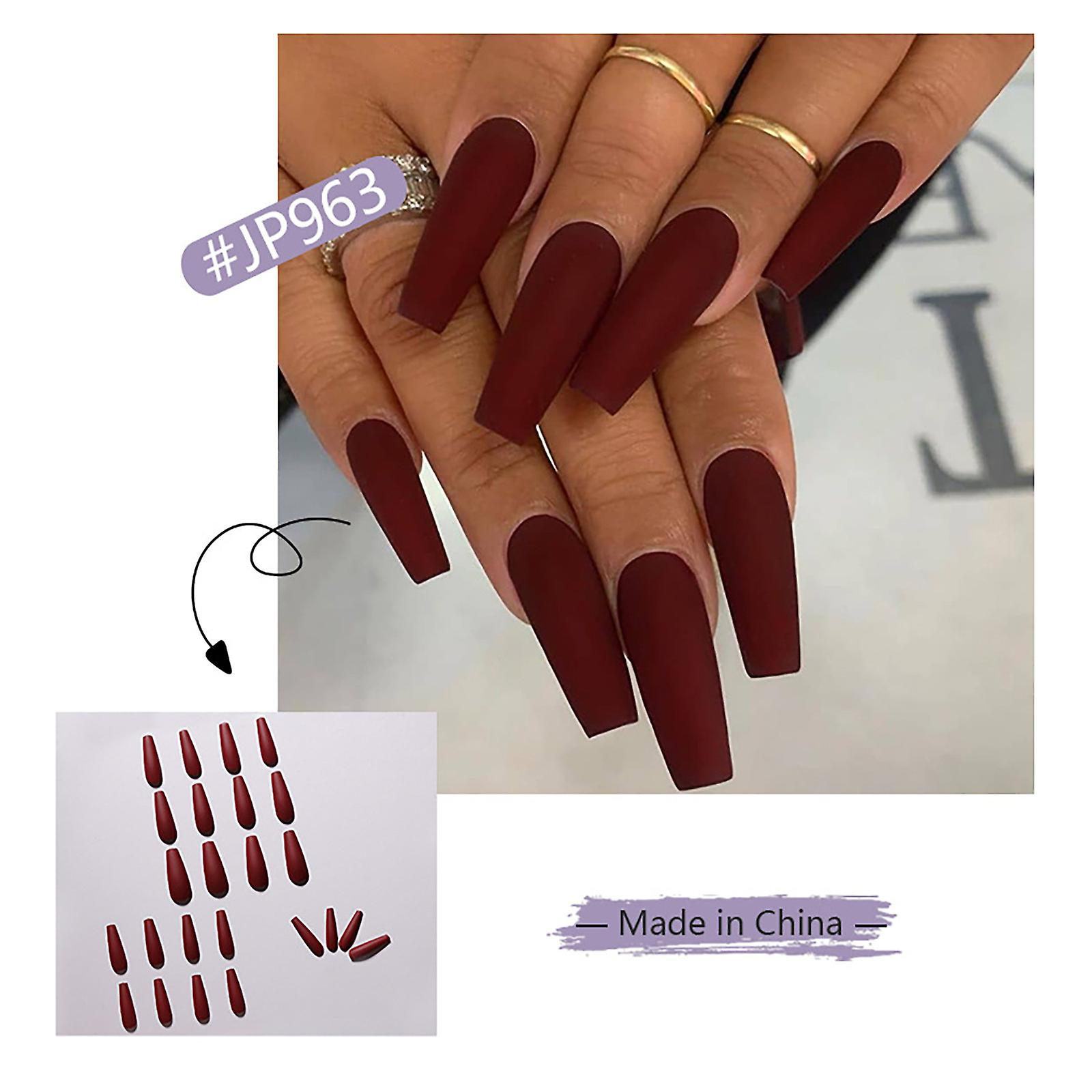 Foto 3 pulgar | Manicura Fake Nails Huoguo Ballet  Estilo Largo  24 Unidades - Venta Internacional.