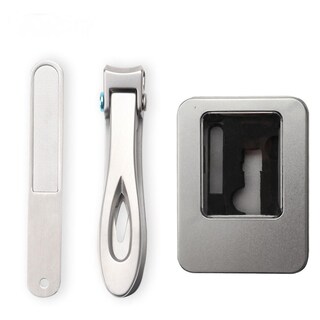 Foto 5 | Set De Cortaúñas Y Limas De Uñas Huoguo Silver Con Caja De Acero Inoxidable - Venta Internacional.