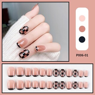 Foto 2 | Arte De Uñas Portátil Con Cadena Larga Trapezoidal Con Forma De Tablero De Ajedrez Camelia De Wea - Venta Intern