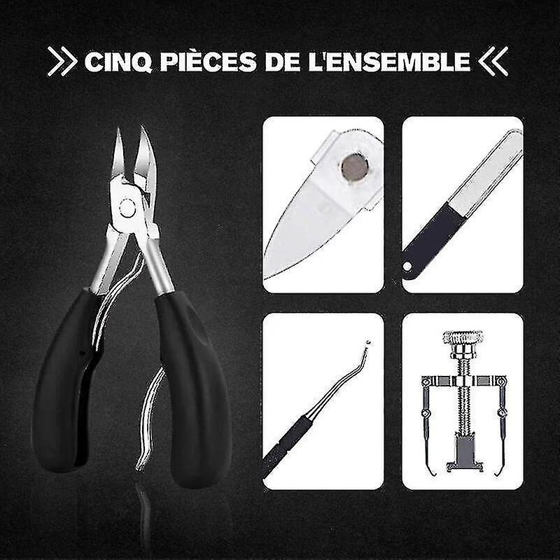 Foto 6 pulgar | Juego De Herramientas De Pedicura Huoguo Good He Con Limas Para Pies  5 Unidades  Cortaúñas - Venta Internacional.