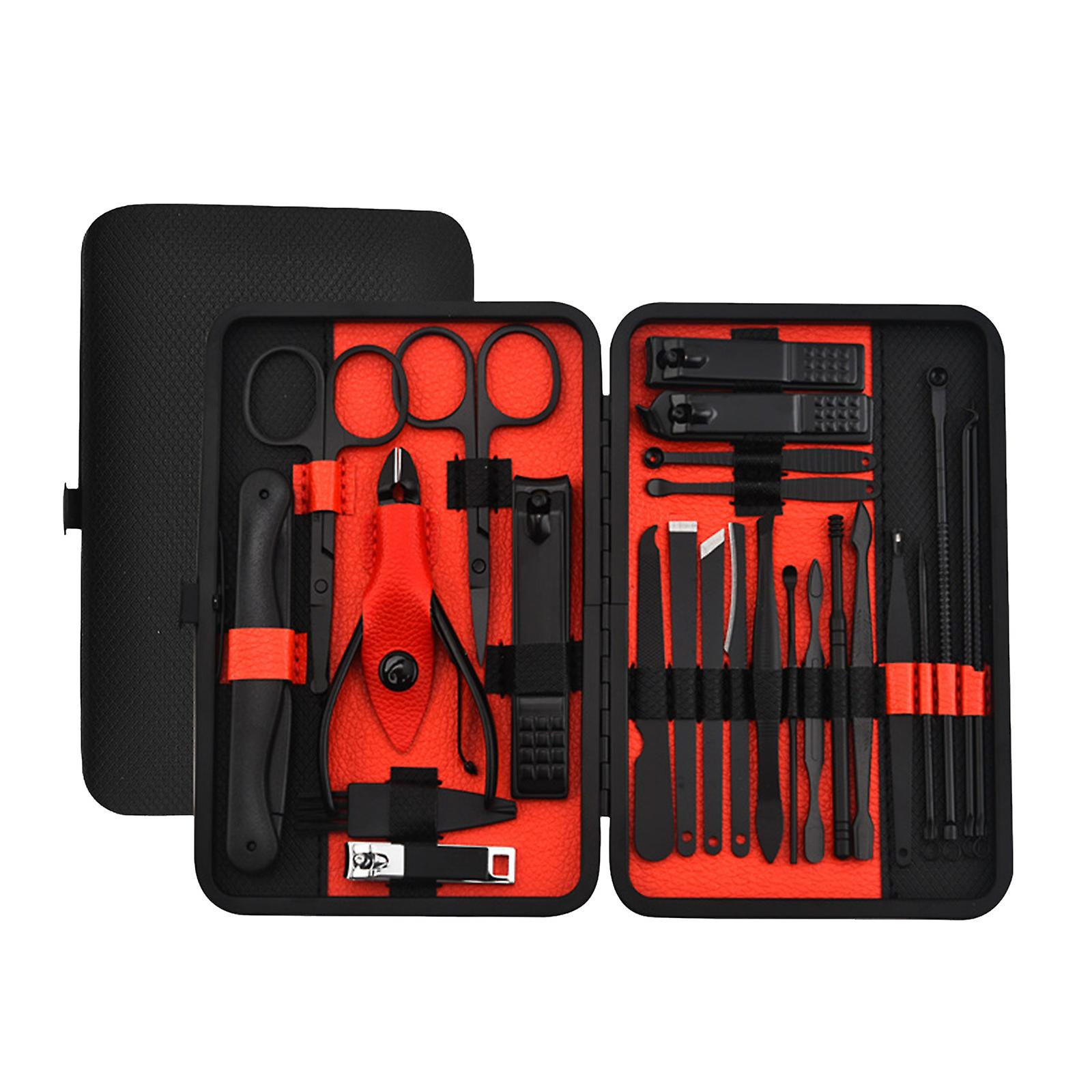 Foto 3 pulgar | Kit De Decoración De Uñas Huoguo 25 En 1 De Acero Inoxidable Con Funda De Piel - Venta Internacional.