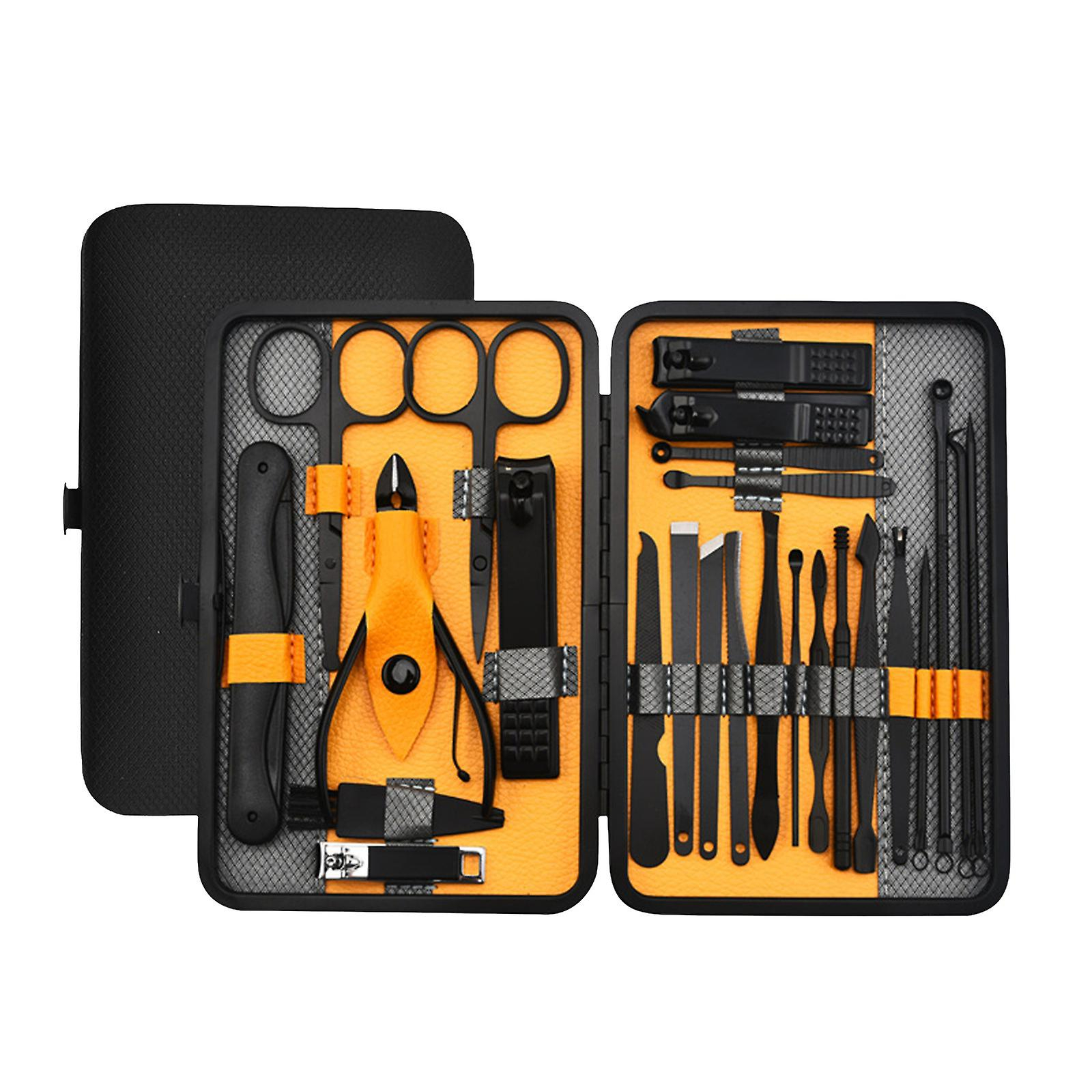 Foto 3 pulgar | Kit De Decoración De Uñas Huoguo 25 En 1 De Acero Inoxidable Con Funda De Piel - Venta Internacional.