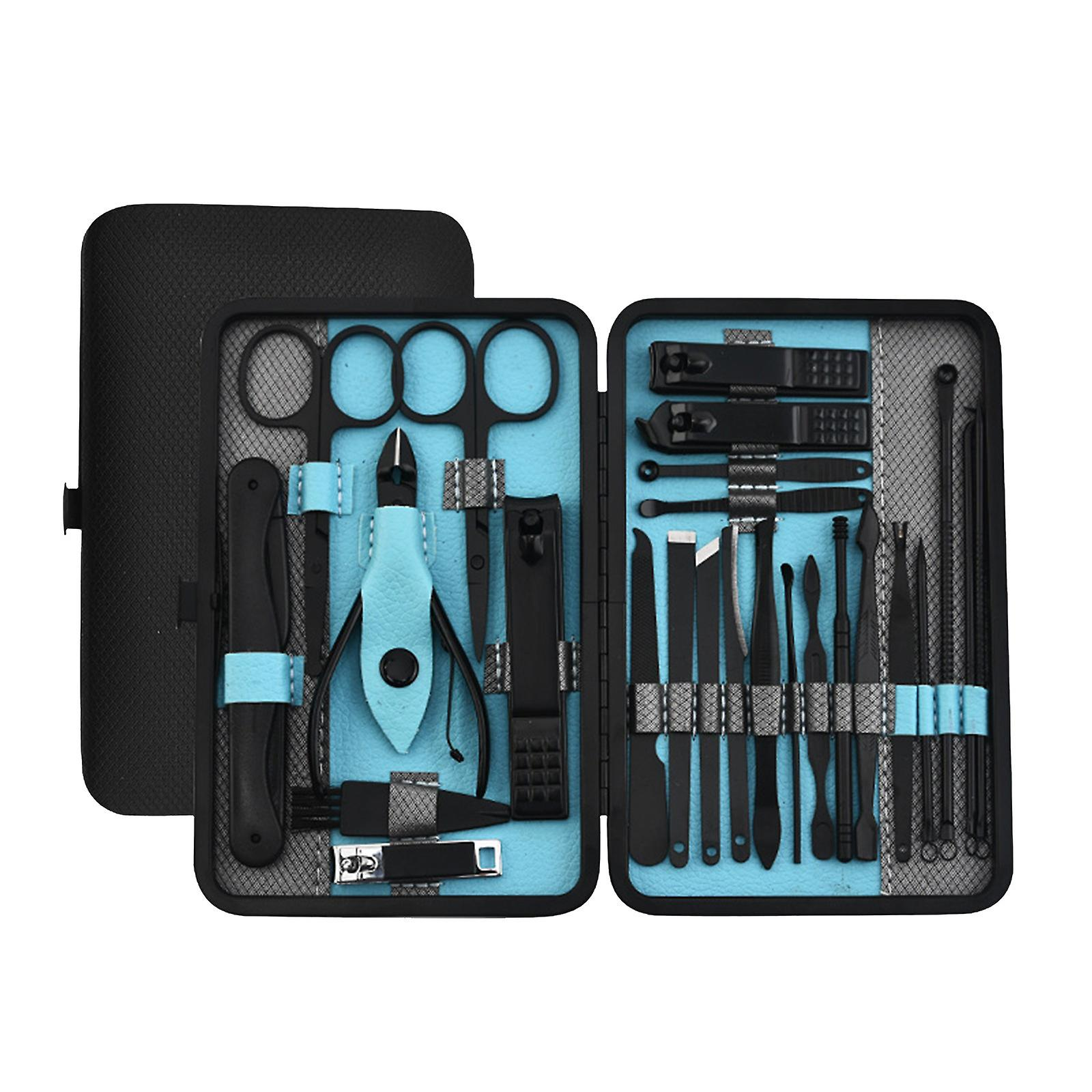 Foto 2 pulgar | Kit De Decoración De Uñas Huoguo 25 En 1 De Acero Inoxidable Con Funda De Piel - Venta Internacional.