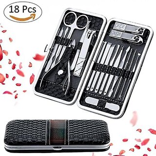 Foto 1 | Set De Manicura Y Pedicura Huoguo De 18 Piezas Con Funda De Viaje De Cuero - Venta Internacional.