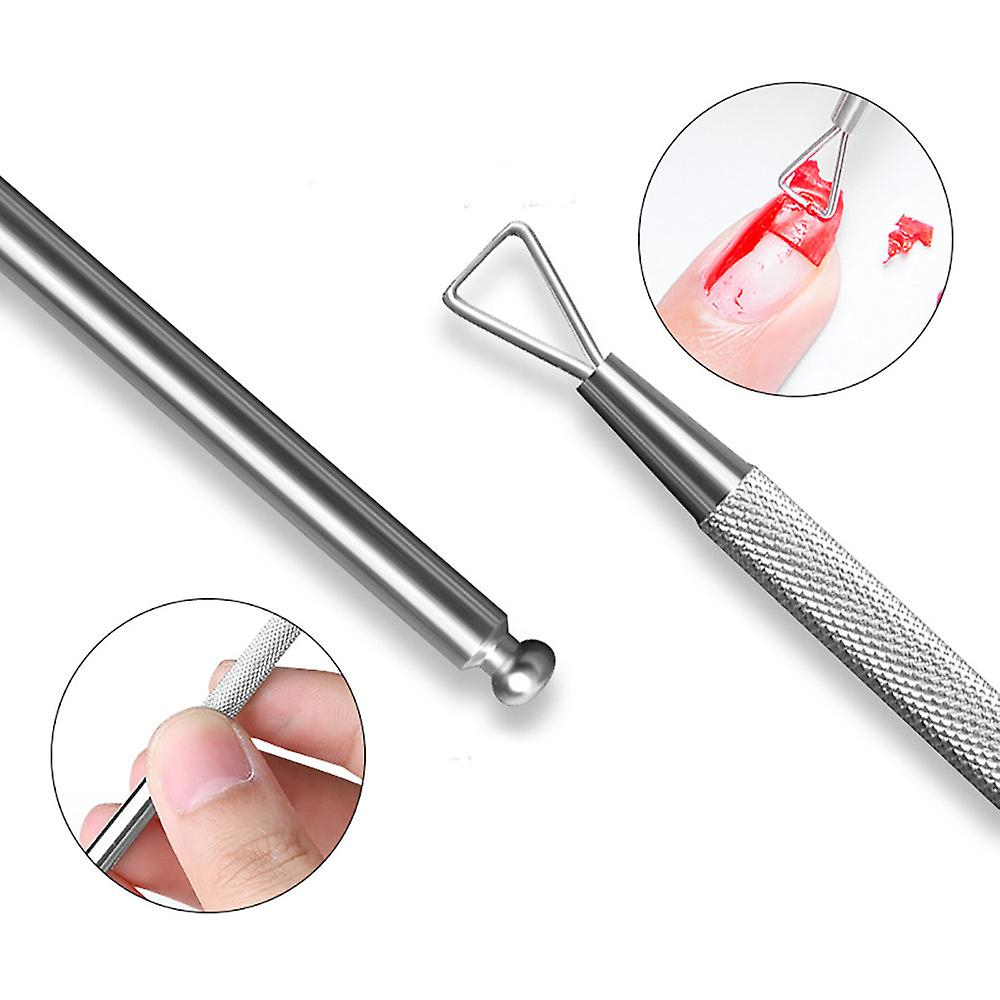 Foto 3 pulgar | Uñas Cuticle Pusher Huoguo De Acero Inoxidable De 12 5 Cm - Venta Internacional.