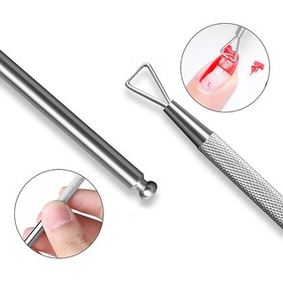 Foto 2 | Uñas Cuticle Pusher Huoguo De Acero Inoxidable De 12 5 Cm - Venta Internacional.