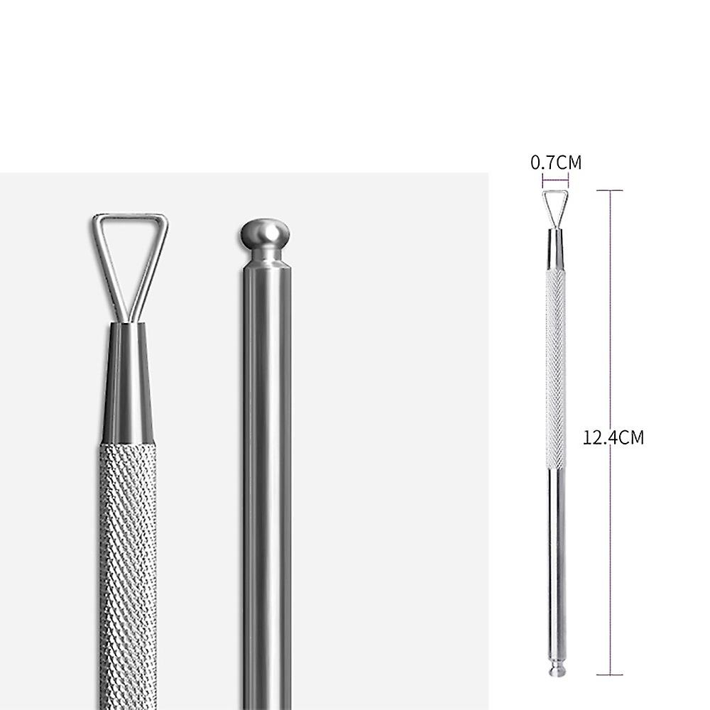 Foto 5 pulgar | Uñas Cuticle Pusher Huoguo De Acero Inoxidable De 12 5 Cm - Venta Internacional.