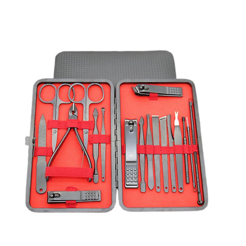 Foto 4 | Set De Manicura Huoguo 18 En 1 De Acero Inoxidable Con Funda De Cuero - Venta Internacional.