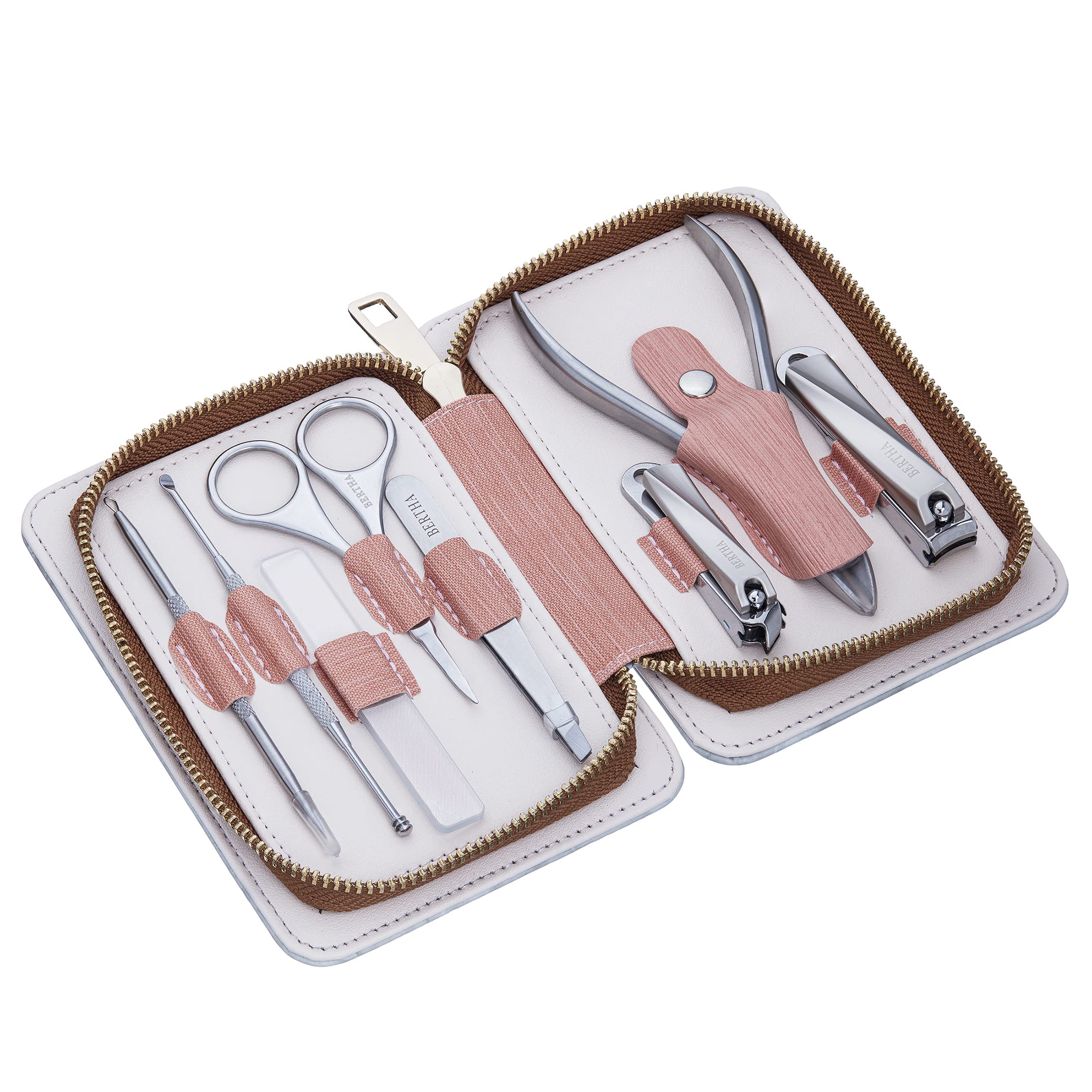 Foto 2 pulgar | Kit De Aseo Bertha Melina De Acero Quirúrgico De 8 Piezas Con Funda - Venta Internacional.