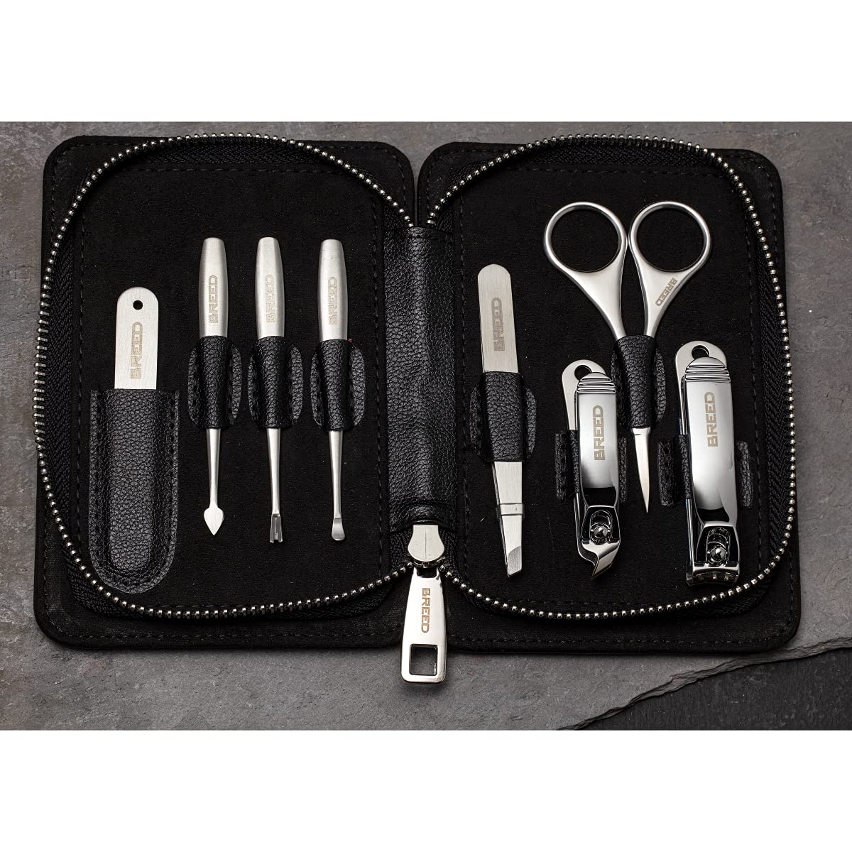 Foto 3 pulgar | Kit De Aseo Breed Katana De Acero Quirúrgico De 8 Piezas Con Funda - Venta Internacional.