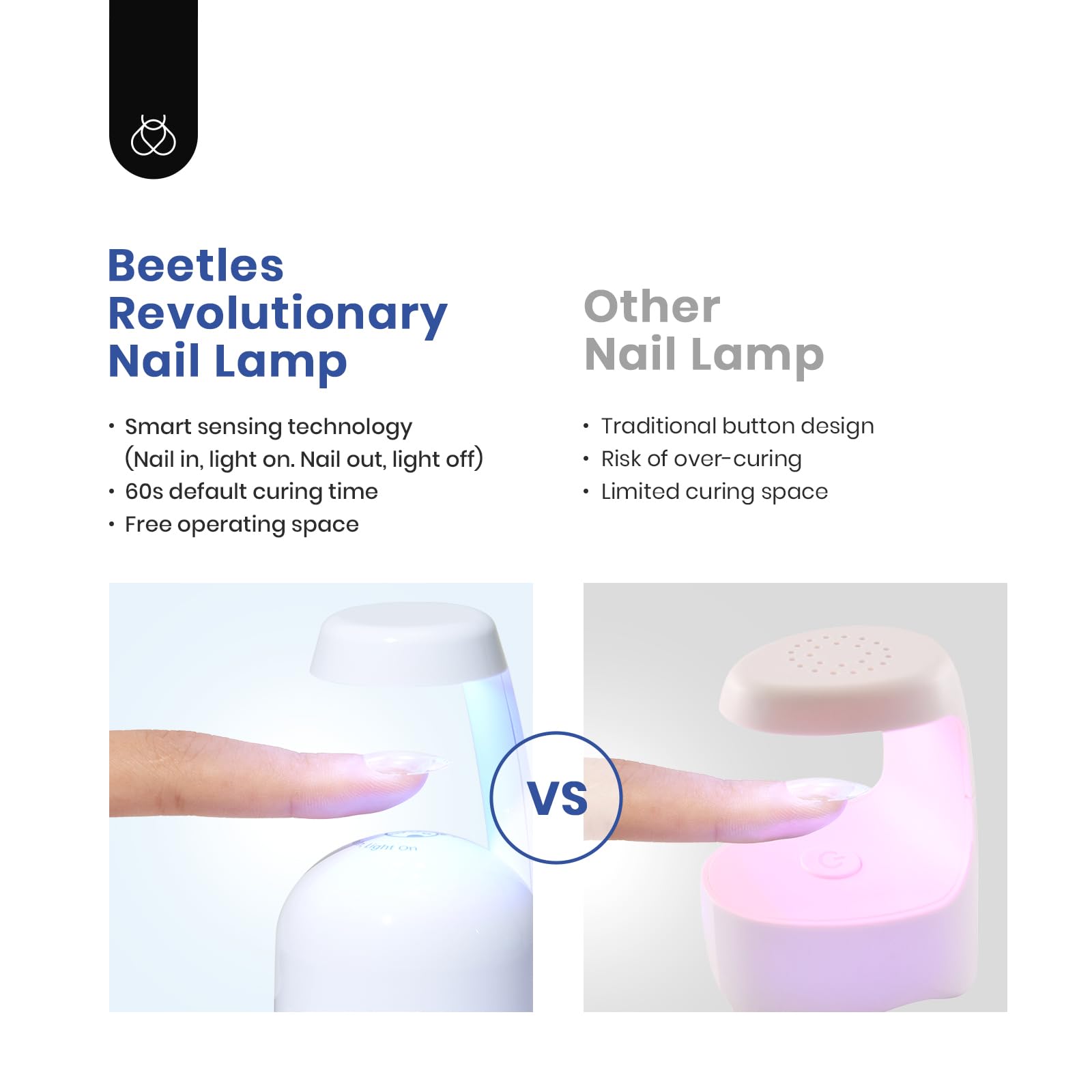 Foto 5 pulgar | Kit De Uñas Beetles Gel Short Almond Para Uñas Con Lámpara Led Uv - Venta Internacional.